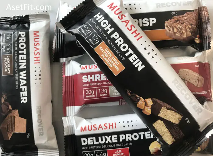 Types of Musashi protein bars