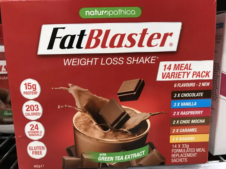 Fat Blaster weight loss shakes for sale at Coles