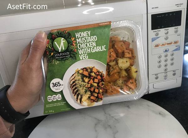 Youfoodz meals in the microwave.