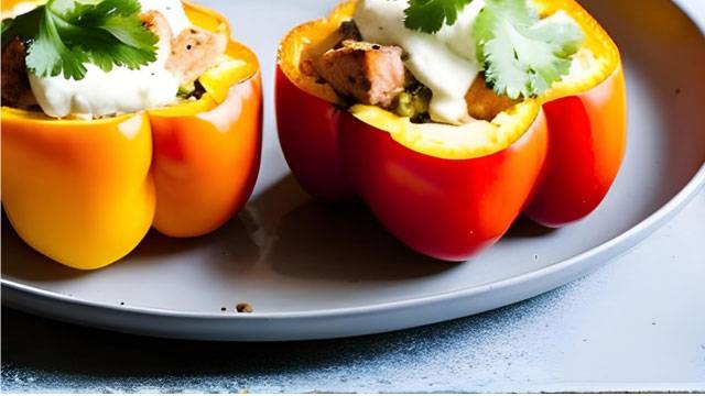 Egg and Salmon Stuffed Peppers