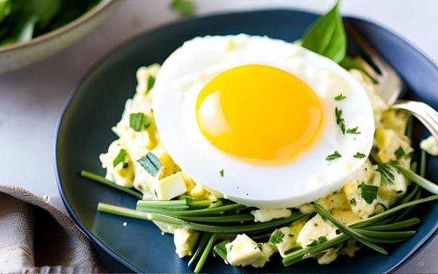 egg salad with chives