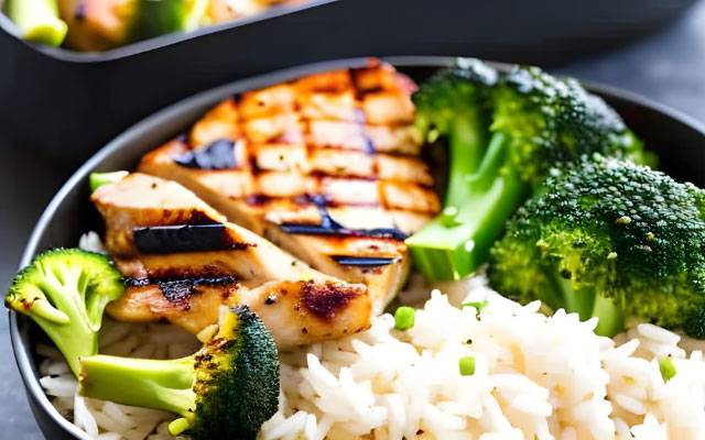 Grilled Chicken Breast with Steamed Broccoli